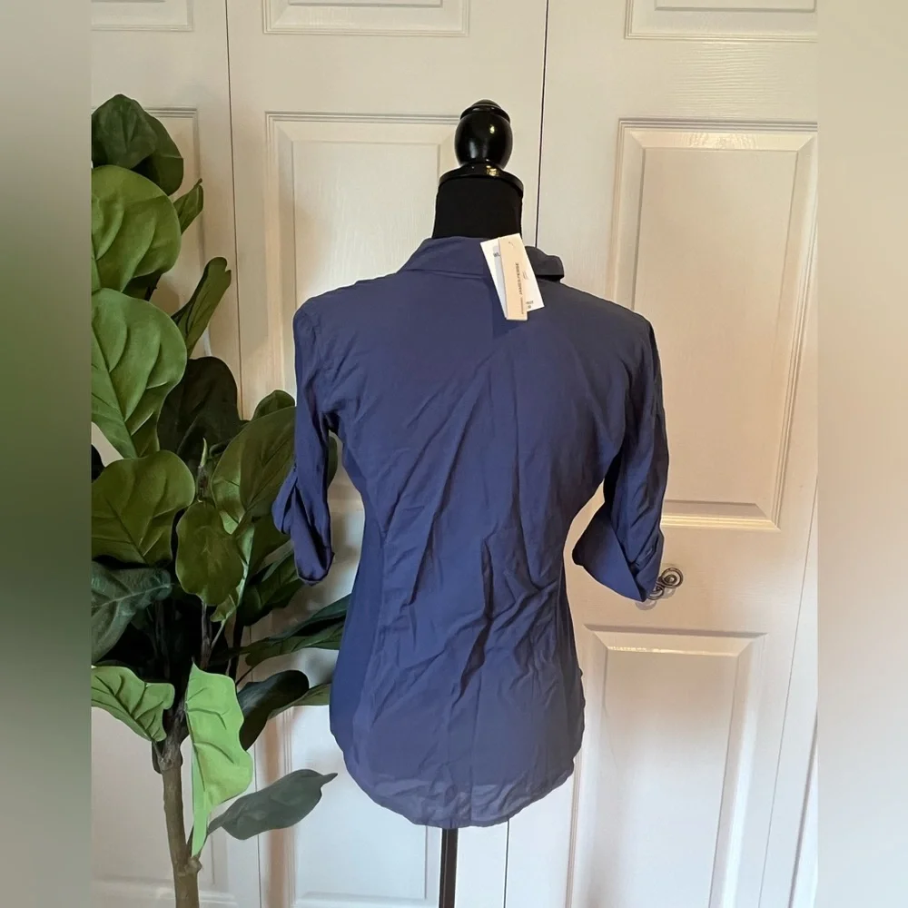 James Perse Classic Women's Button-Up Shirt - Blue - Picture 6 of 6